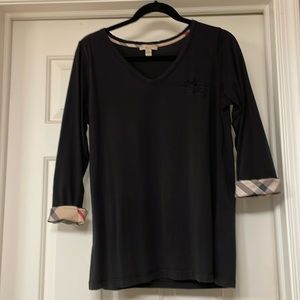 Burberry 3/4 length tee. Gently worn